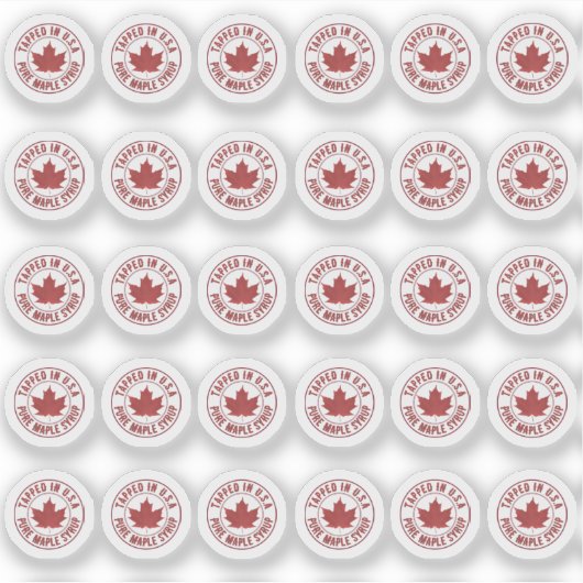 DERTIG LABELS GETIKT IN DE VS PURE AHORNSIROOP (Voorkant)