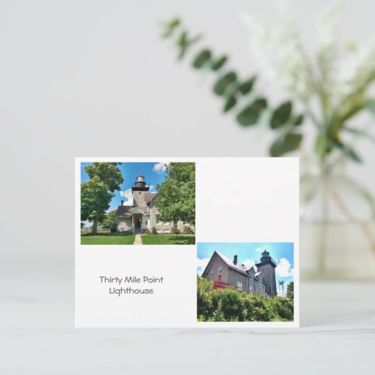 Dertig Mile Point Lighthouse Briefkaart (Staand voorkant)
