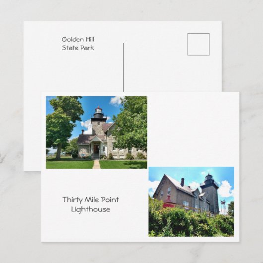 Dertig Mile Point Lighthouse Briefkaart (Voorkant / Achterkant)