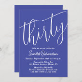 Dertig Modern Script Lavendel 30ste Verjaardagsfee Kaart (Voorkant / Achterkant)
