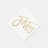 Dertig moderne script glam goud glitter 40e partij servet (Hoek)