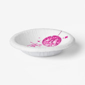 Dertig roze discobal 30e verjaardagsfeest papieren kommen (Gebogen)