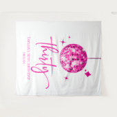 Dertig roze discobal 30e verjaardagsfeest wandkleed (Voorkant (horizontaal))