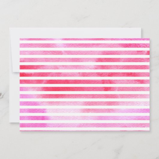 Dertig roze Waterverf Was 30e verjaardag Vrouw Kaart (Achterkant)