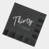 Dertig script tekst 30e verjaardag aangepaste naam folie servetten (Links)