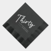 Dertig script tekst 30e verjaardag aangepaste naam folie servetten (Rechts)