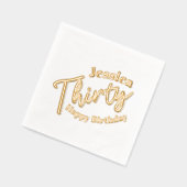 Dertig script tekst 30ste verjaardag aangepaste na folie servetten (Links)