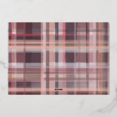 Dertig verjaardag blush roze rode bordeauxrode str folie uitnodiging (Achterkant)