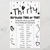 Dertig verjaardag dit of dat spel (Voorkant)