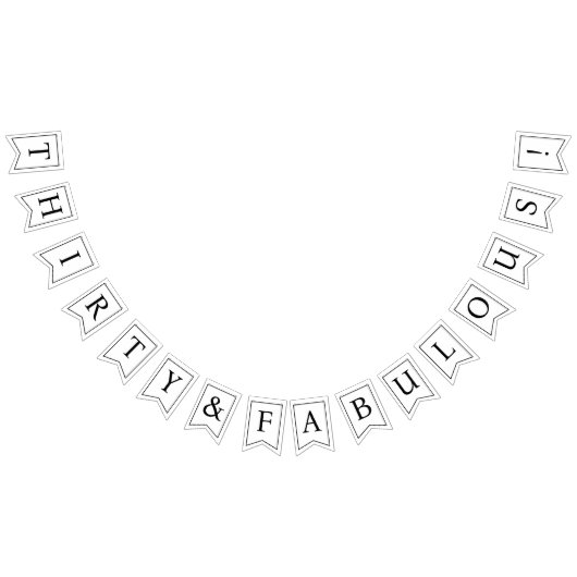 Dertig Verjaardagsbanner Dertig en Fabulous Buntin Vlaggetjes (Alle)