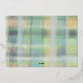 Dertig verjaardagsfeest pastel groen grijs goud folie uitnodiging (Achterkant)