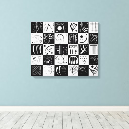 Dertig | Wassily Kandinsky | Canvas Afdruk (Insitu (Houten vloer))