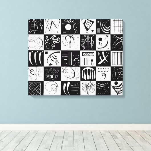 Dertig | Wassily Kandinsky | Canvas Afdruk (Insitu (Houten vloer))