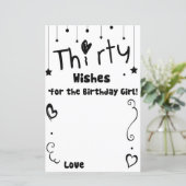 Dertig wensen voor het verjaardagsmeisje (Staand voorkant)