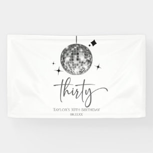 Dertig Zilver Disco Bal 30e Verjaardagsfeestje Spandoek