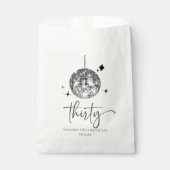 Dertig Zilveren Disco Bal 30e Verjaardagsfeestje Bedankzakje (Voorkant)