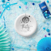 Dertig Zilveren Disco Bal 30e Verjaardagsfeestje Papieren Kommen (Feest)