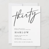 Dertig zwarte en witte uitnodiging (Voorkant)