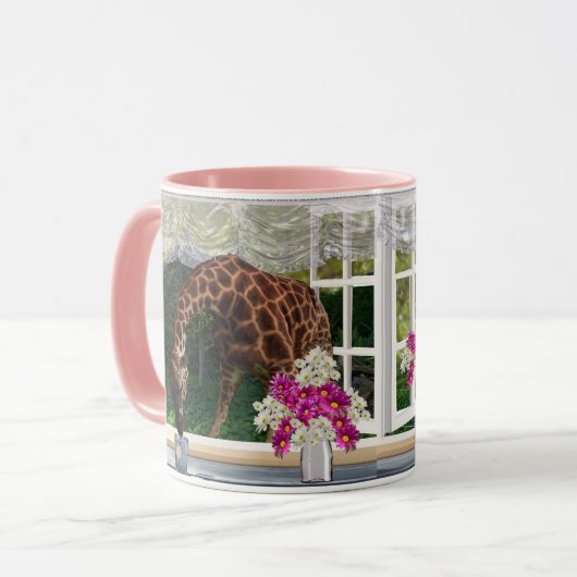 Dertige Giraffe in mijn raam, Mok (Voorkant links)