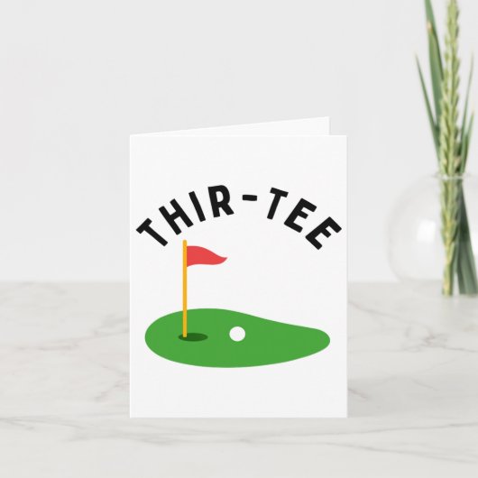 Dertigste 30e Golf Verjaardagsfeest Dertigste Golf Kaart (Voorkant)