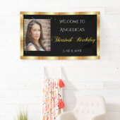 Dertigste verjaardag, Gouden glitter, Sparkle Cust Spandoek (Insitu)