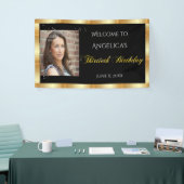 Dertigste verjaardag, Gouden glitter, Sparkle Cust Spandoek (Beurs)