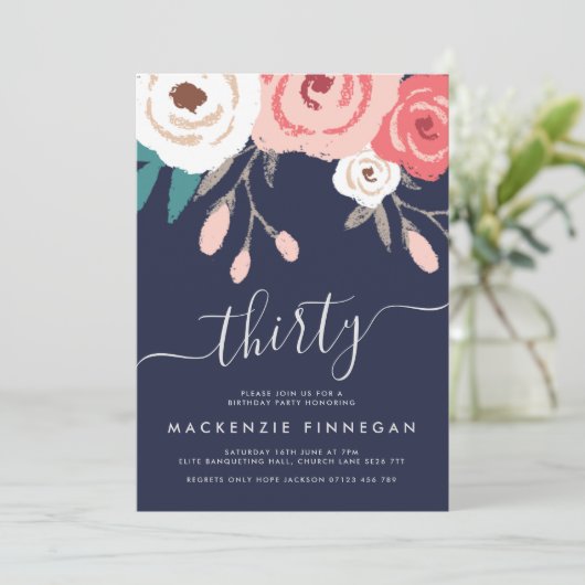 Dertigste verjaardag van de zeemacht en koraal kaart (Staand voorkant)