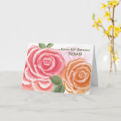 Dertigste Verjaardag Zegeningen Grote Waterverf Ro Kaart (Gele Bloem)