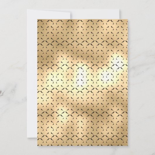 Dertigste Zwart, Wit & Goud 30ste Verjaardagsfeest Kaart (Achterkant)