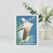 Deruluft Duitsland Vintage Poster 1934 Briefkaart (Staand voorkant)