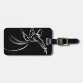 Dervish Lijn Tekening Calligrafie Stijl In Wit Bagagelabel (Voorkant horizontaal)