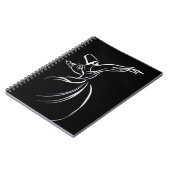 Dervish Line Drawing Calligrafy Style in White Notitieboek (Linkerzijde)