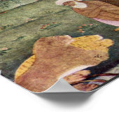 Dervish met een leeuw en een tijger. Mughal schild Poster (Hoek)