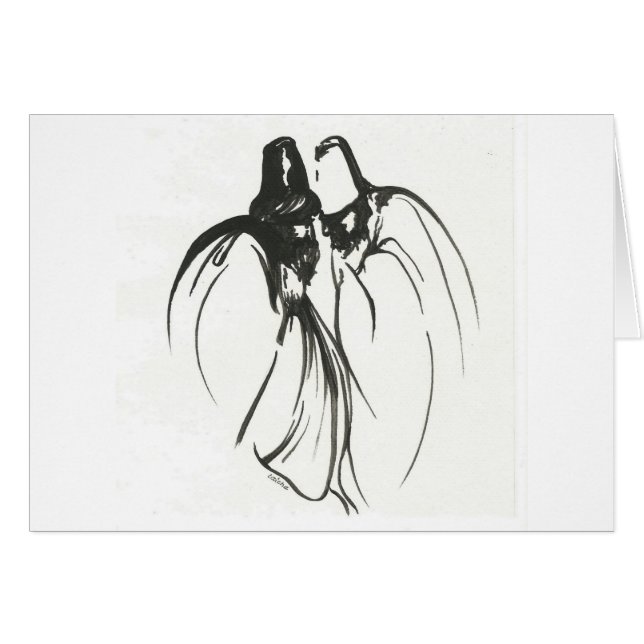 Dervish Mystical Brotherhood Line Tekening in zwar (Voorkant Horizontaal)