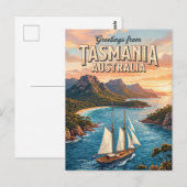 Derwent Rivier Zeilscene Australië Briefkaart (Voorkant / Achterkant)