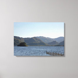 Derwent Water Cumbria England Canvas Afdruk