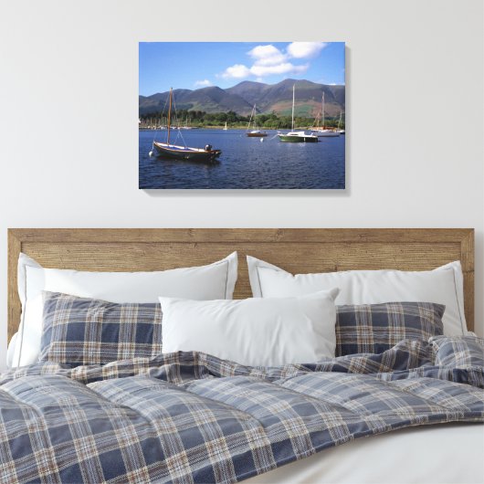 Derwent Water Cumbria England Canvas Afdruk (Insitu (Slaapkamer))