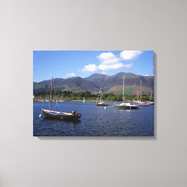 Derwent Water Cumbria England Canvas Afdruk