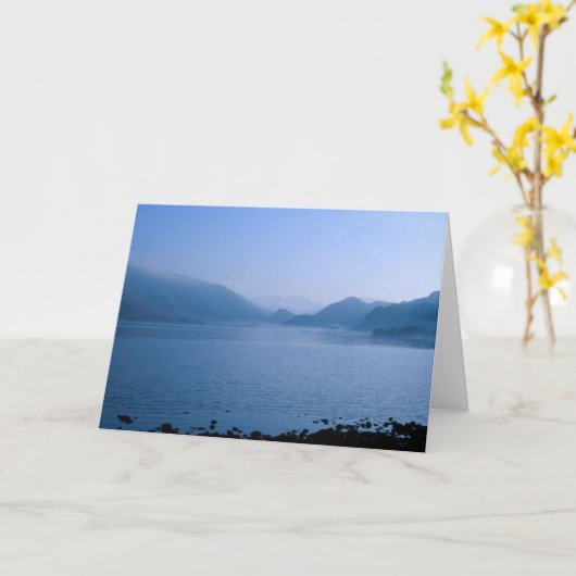 Derwent Water Cumbria England Kaart (Gele Bloem)