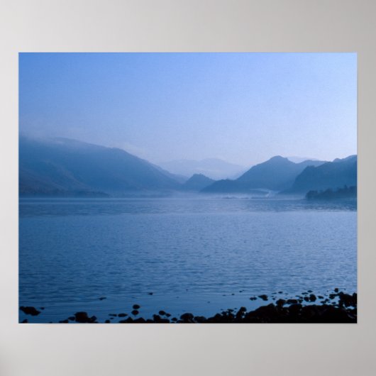 Derwent Water Cumbria England Kaart Poster (Voorkant)