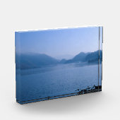Derwent Water Cumbria England Kaart Poster Fotoblokken (Links)