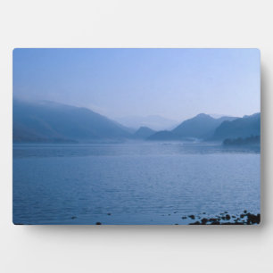 Derwent Water Cumbria England Kaart Poster Fotoplaat