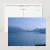 Derwent Water Cumbria England Kaart Poster Plaque (Voorkant / Achterkant)