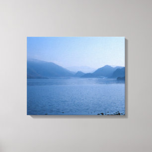 Derwent Water Cumbria England Kaart Poster Plaque Canvas Afdruk