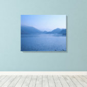 Derwent Water Cumbria England Kaart Poster Plaque Canvas Afdruk (Insitu (Houten vloer))