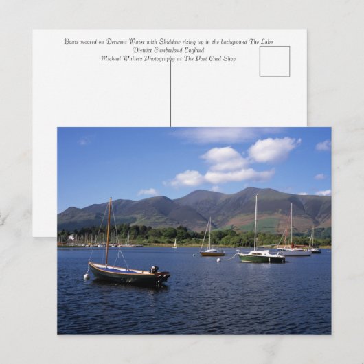 Derwent Water en Skiddaw Briefkaart (Voorkant / Achterkant)