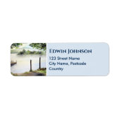 Derwent Water Keswick England Waterverf Painting Etiket (Voorkant)