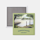 Derwent Water Keswick England Waterverf Painting Magneet (Voorkant / Achterkant)