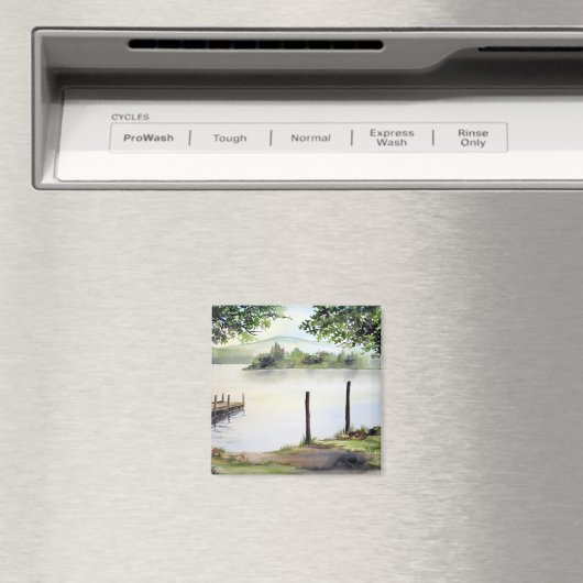 Derwent Water Keswick England Waterverf Painting Magneet (Insitu (Vaatwasser))