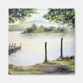Derwent Water Keswick England Waterverf Painting Magneet